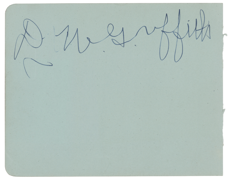 Lot 920 D. W. Griffith Signature