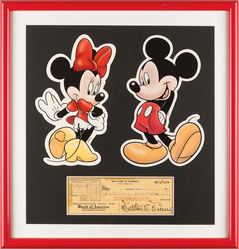 Lot 564 Walt Disney Signed Check