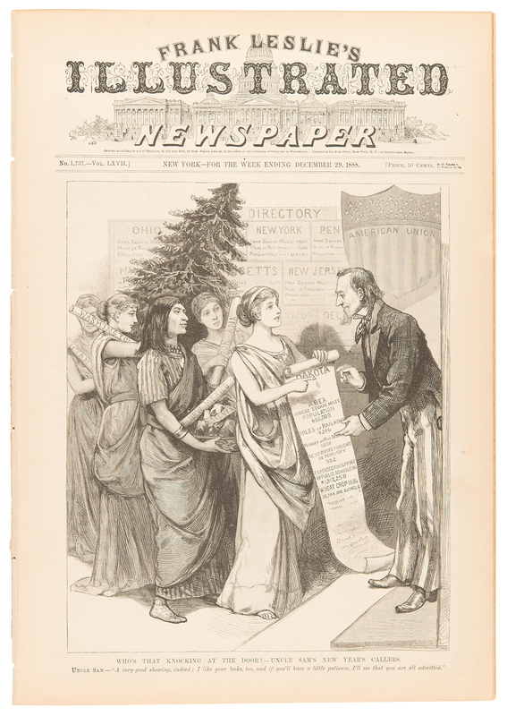 Lot 343 Rain in the Face: Frank Leslie's Illustrated Newspaper from December 29, 1888