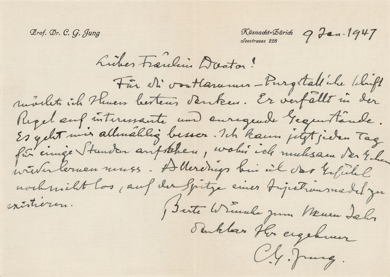 Lot 212 Carl Jung Autograph Letter Signed - 
