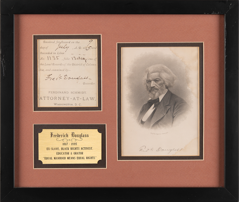 Lot 265 Frederick Douglass Signature