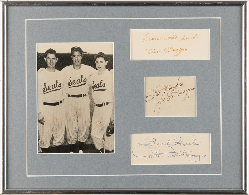 Lot 1019 DiMaggio Brothers (3) Signatures