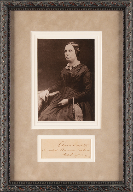 Lot 248 Clara Barton Signature as 