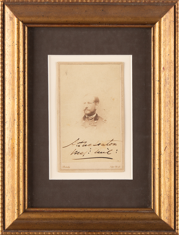 Lot 457 Alfred Pleasanton Signed Photograph