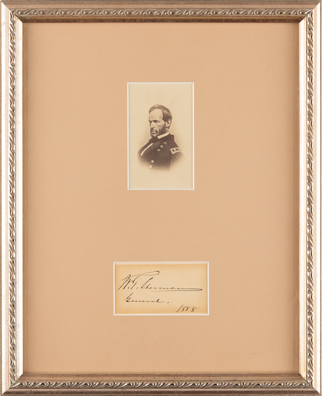 Lot 465 William T. Sherman Signature