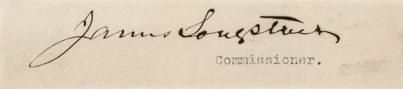 Lot 446 James Longstreet Signature