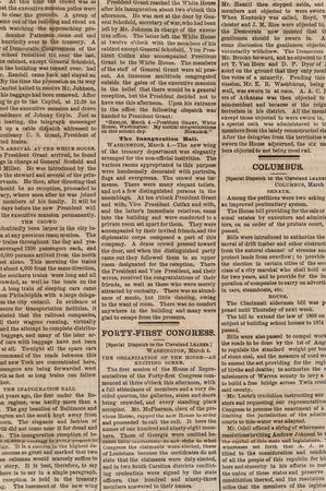 Lot #72 U. S. Grant: The Cleveland Daily Leader from March 5, 1869 - Historic Reports of the Presidential Inauguration - Image 5