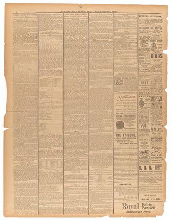 Lot #73 U. S. Grant: The New-York Tribune from July 24, 1885 - The Death of an American President - Image 6