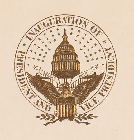 Lot #114 Ronald Reagan and George Bush Signed Inauguration Invitation and Inaugural Gifts/Ephemera - Image 6