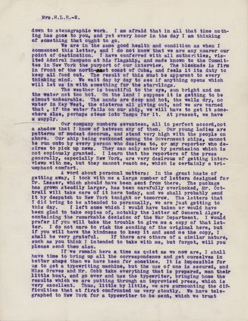 Lot #249 Clara Barton Typed Letter Signed on Efforts to Relieve Starvation in Cuba - Image 2