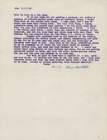 Lot #249 Clara Barton Typed Letter Signed on Efforts to Relieve Starvation in Cuba - Image 3