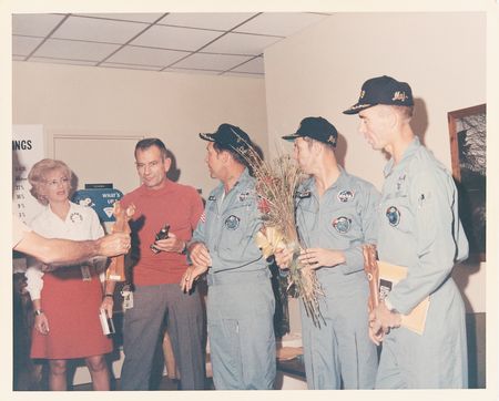 Lot #514 Apollo 7 Fan Club 'Gag' Badge - From the Collection of Astronaut Nurse Dee O'Hara - Image 3