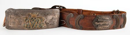 Lot #476 Victorian 13th Hussars Officer's Belt and Pouch - Image 1