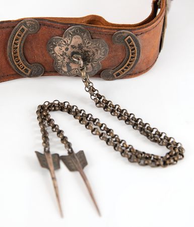 Lot #476 Victorian 13th Hussars Officer's Belt and Pouch - Image 5