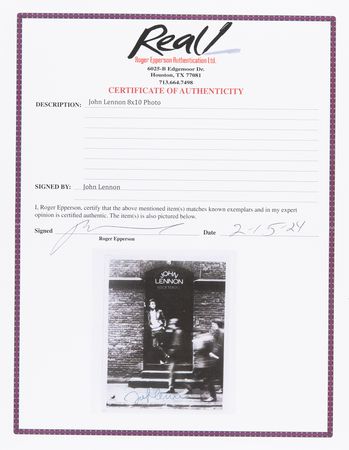 Lot #663 Beatles: John Lennon Signed 'Rock 'n' Roll' Promotional Photograph - From the Collection of Beatles Press Officer Derek Taylor - Image 4