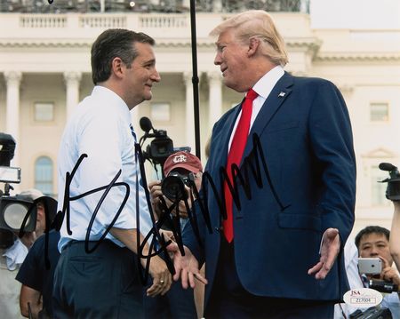 Lot #144 Donald Trump and Ted Cruz Signed Photograph - Image 1