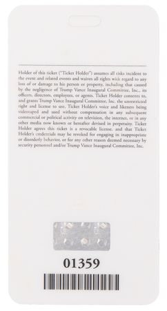 Lot #140 Donald Trump: Guest Pass to The Starlight Ball (2025 Inaugural Ball) - Image 2