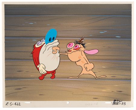 Lot #588 Ren and Stimpy production cel and production master background from The Ren & Stimpy Show - Image 2