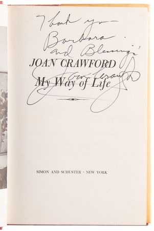 Lot #903 Joan Crawford Signed Book - My Way of Life - Image 4