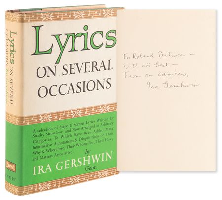 Lot #710 Ira Gershwin Signed Book - Lyrics on Several Occasions - Image 1