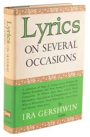 Lot #710 Ira Gershwin Signed Book - Lyrics on Several Occasions - Image 3