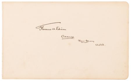 Lot #267 Thomas Edison and Francis Robbins Upton Signatures - Image 2