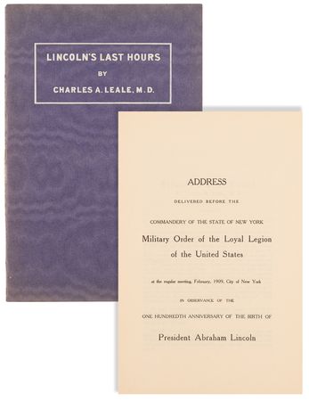 Lot #94 Lincoln's Last Hours by Charles A. Leale - From the Collection of Assassination Researcher Dr. John K. Lattimer - Image 1