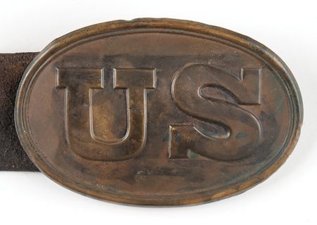 Lot #412 Civil War: Union Infantry Waist Belt and Buckle - Image 2