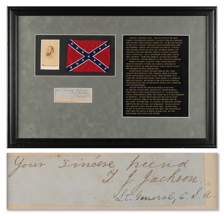 Lot #359 Thomas J. 'Stonewall' Jackson Signature