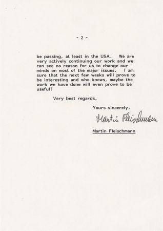 Lot #271 Martin Fleischmann Typed Letter Signed - Image 3