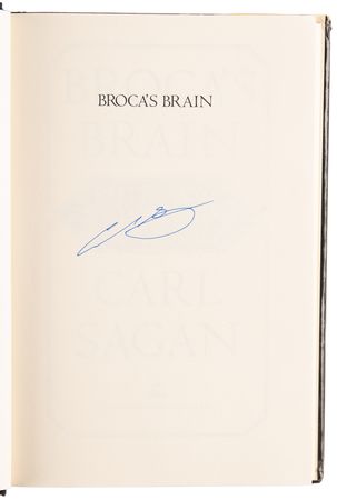 Lot #309 Carl Sagan Signed Book - Broca's Brain - Image 4