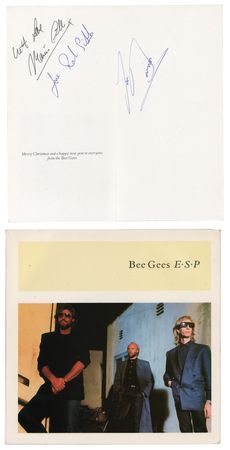 Lot #838 Bee Gees Signed Christmas Card - Image 1