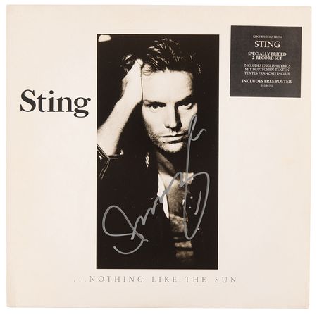 Lot #826 Sting Signed Album - Nothing Like the Sun