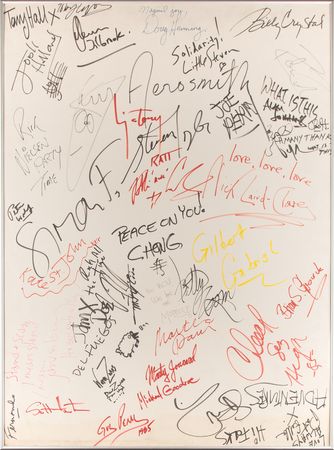 Lot #833 WBCN Rock Station Multi-Signed (60+) Guest Posters - Image 2