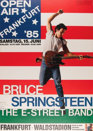Lot #822 Bruce Springsteen Original 1985 'Born in the U.S.A. World Tour' Poster (Frankfurt, Germany) - 23˝ x 32˝ - Image 2