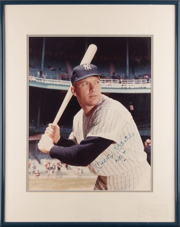Lot #1024 Mickey Mantle Signed Oversized Photograph - Image 1