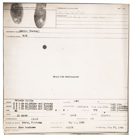 Lot #295 Malcolm X Prison Archive: 