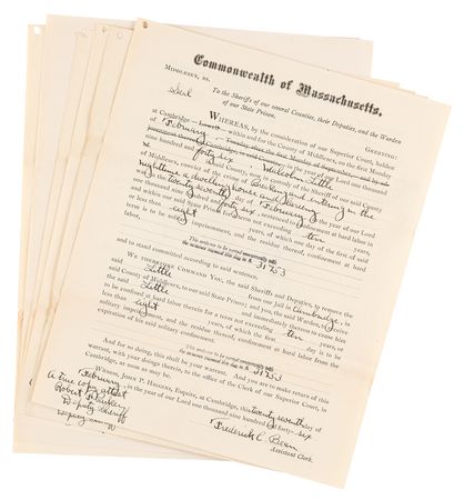 Lot #295 Malcolm X Prison Archive: 
