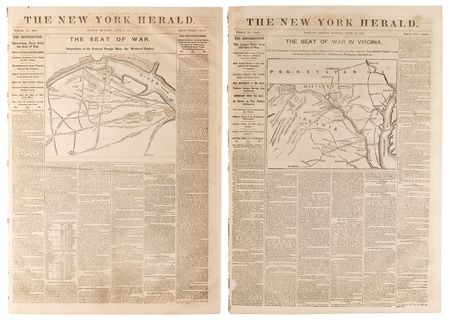 Lot #410 Civil War: (9) Issues of the New York Herald (January–June 1861) - Image 4