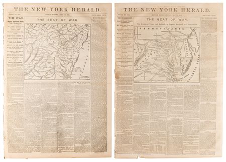 Lot #410 Civil War: (9) Issues of the New York Herald (January–June 1861) - Image 5