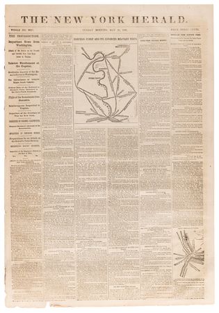 Lot #410 Civil War: (9) Issues of the New York Herald (January–June 1861) - Image 6