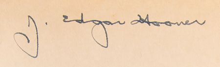 Lot #277 J. Edgar Hoover Signed Book - The FBI in Peace and War - Image 2