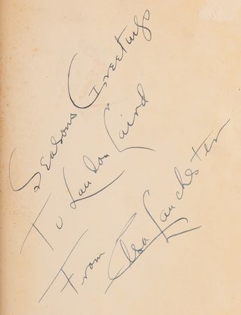 Lot #944 Elsa Lanchester Signed Book - Charles Laughton and I - Image 2