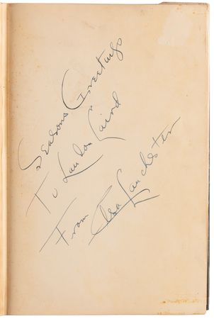 Lot #944 Elsa Lanchester Signed Book - Charles Laughton and I - Image 4