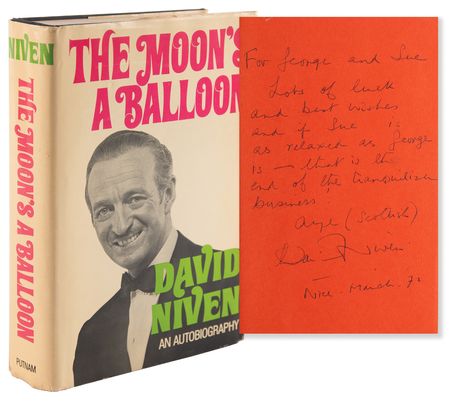 Lot #968 David Niven Signed Book - The Moon's a Balloon - Image 1