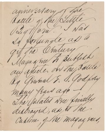 Lot #419 Elizabeth B. Custer Autograph Letter Signed on George A. Custer's Little Bighorn Memorials: 