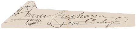 Lot #367 Little Bighorn: James Calhoun Signature -