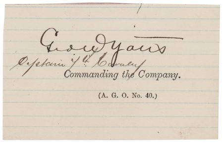 Lot #365 Little Bighorn: George Yates Signature -