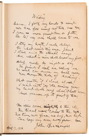 Lot #422 Elizabeth B. Custer and John Burroughs Signed Book - Wake-Robin - Image 4