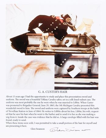 Lot #361 George A. Custer Lock of Hair and Original Carte-de-Visite Photograph - Image 4